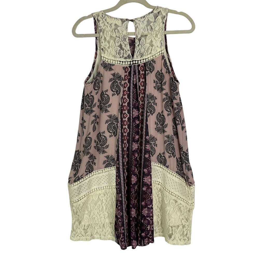 Altar'd State Swing Patchwork Lace Mini Dress, Sm… - image 4